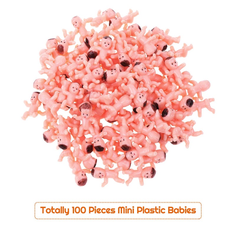 selizo 100pcs Tiny Plastic Mini Babies for Baby Shower Games and Ice Cubes (1 Inch) - Image 2